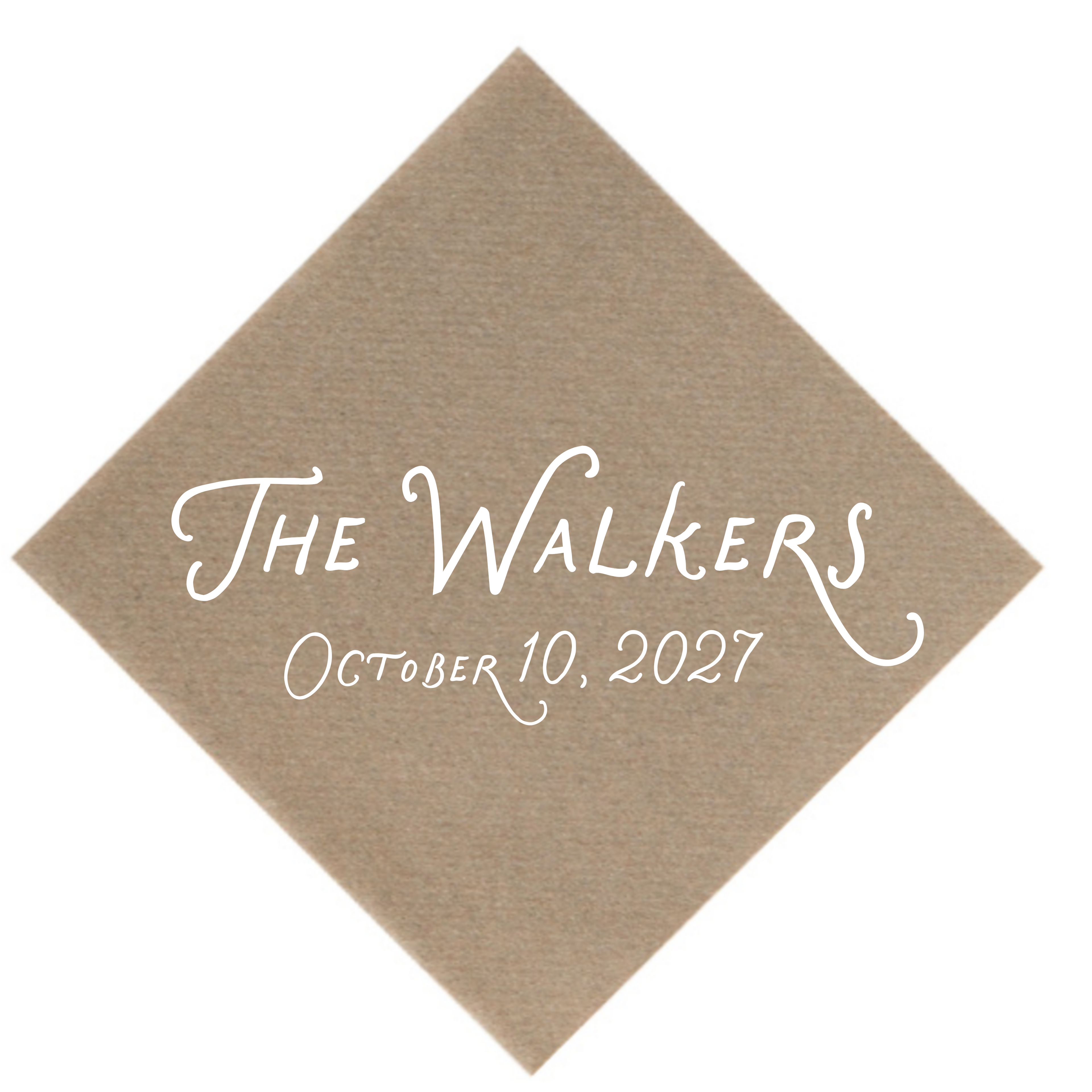 Last Name Quirky Font Napkin