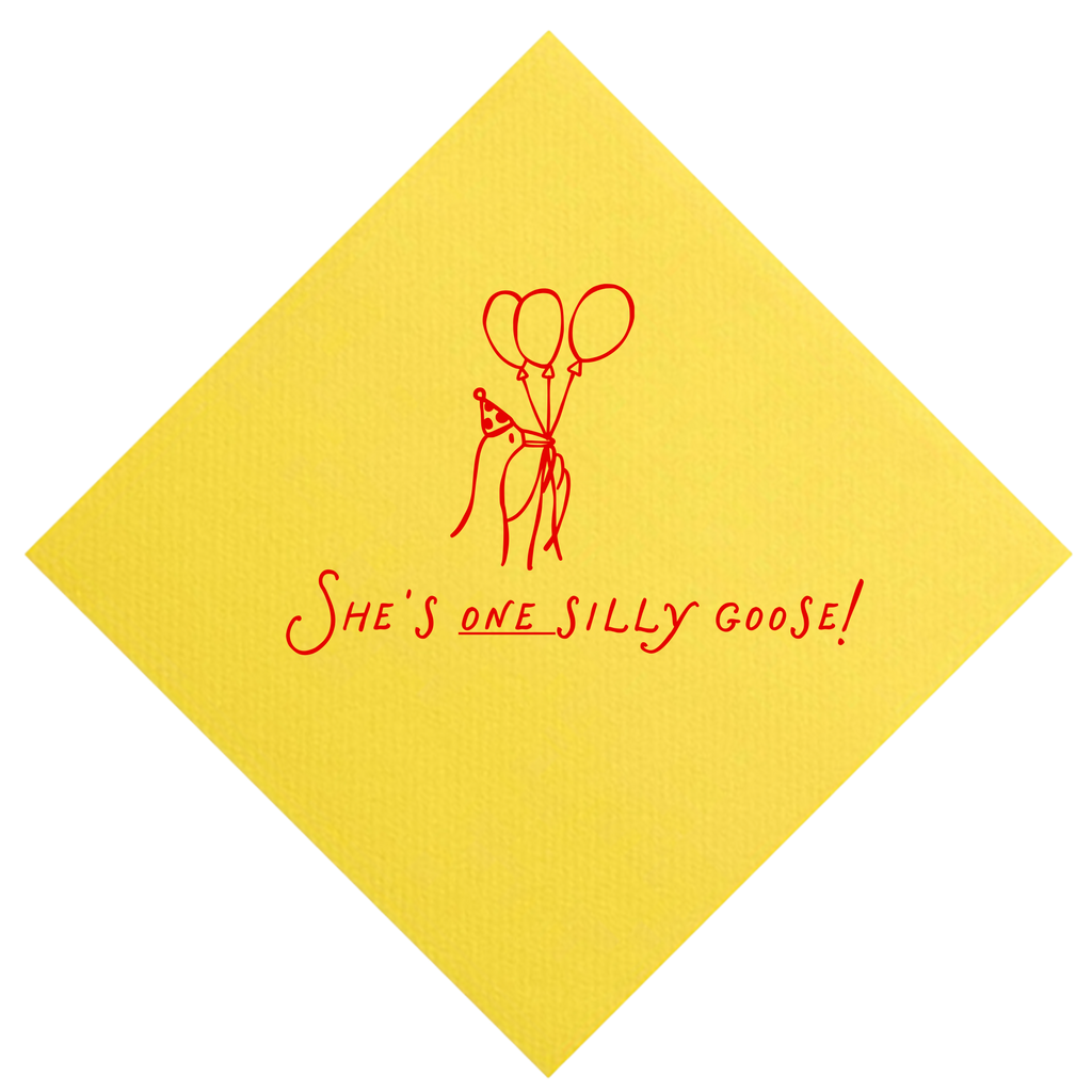 One Silly Goose Birthday Napkin