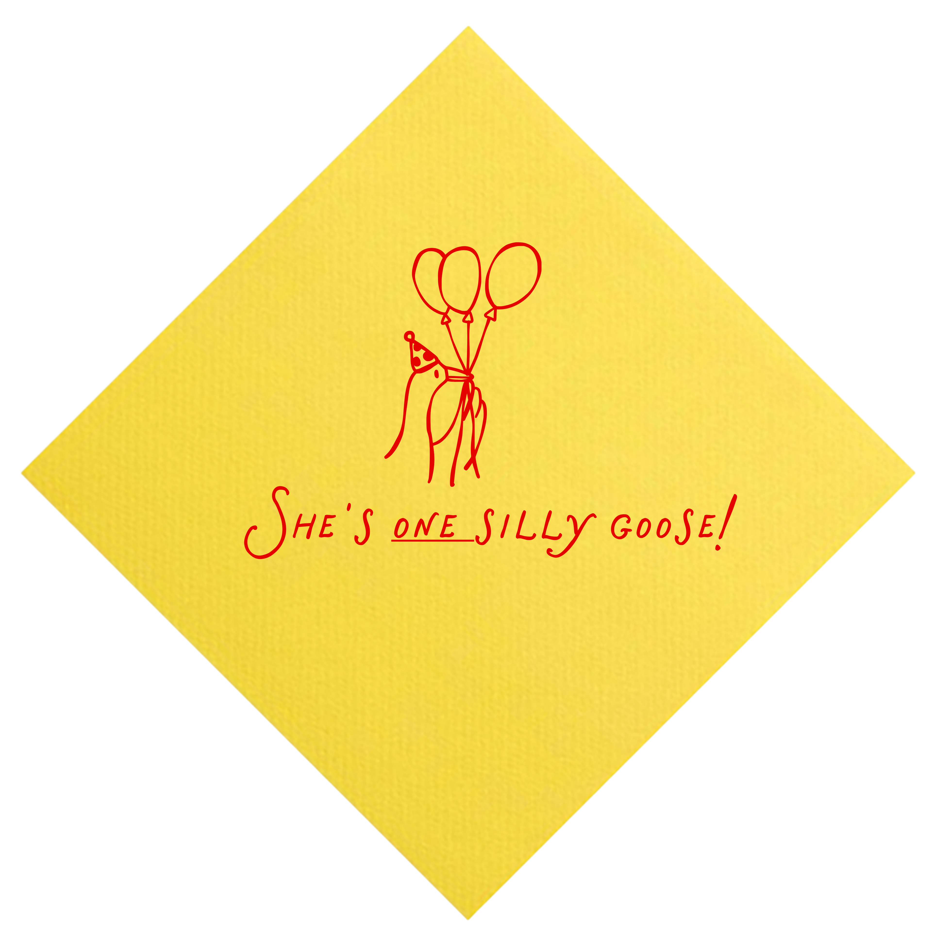 One Silly Goose Birthday Napkin