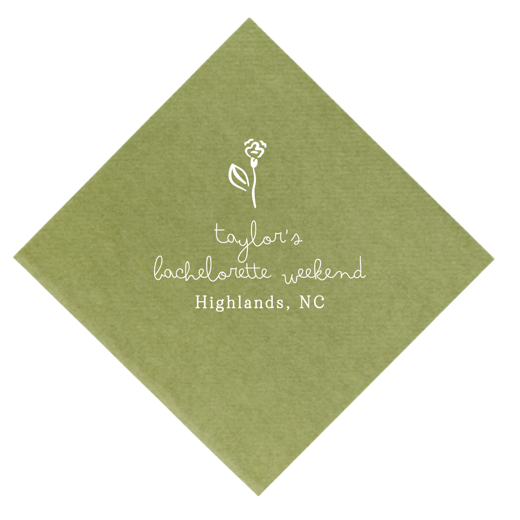 Sweet flower bachelorette weekend Napkin