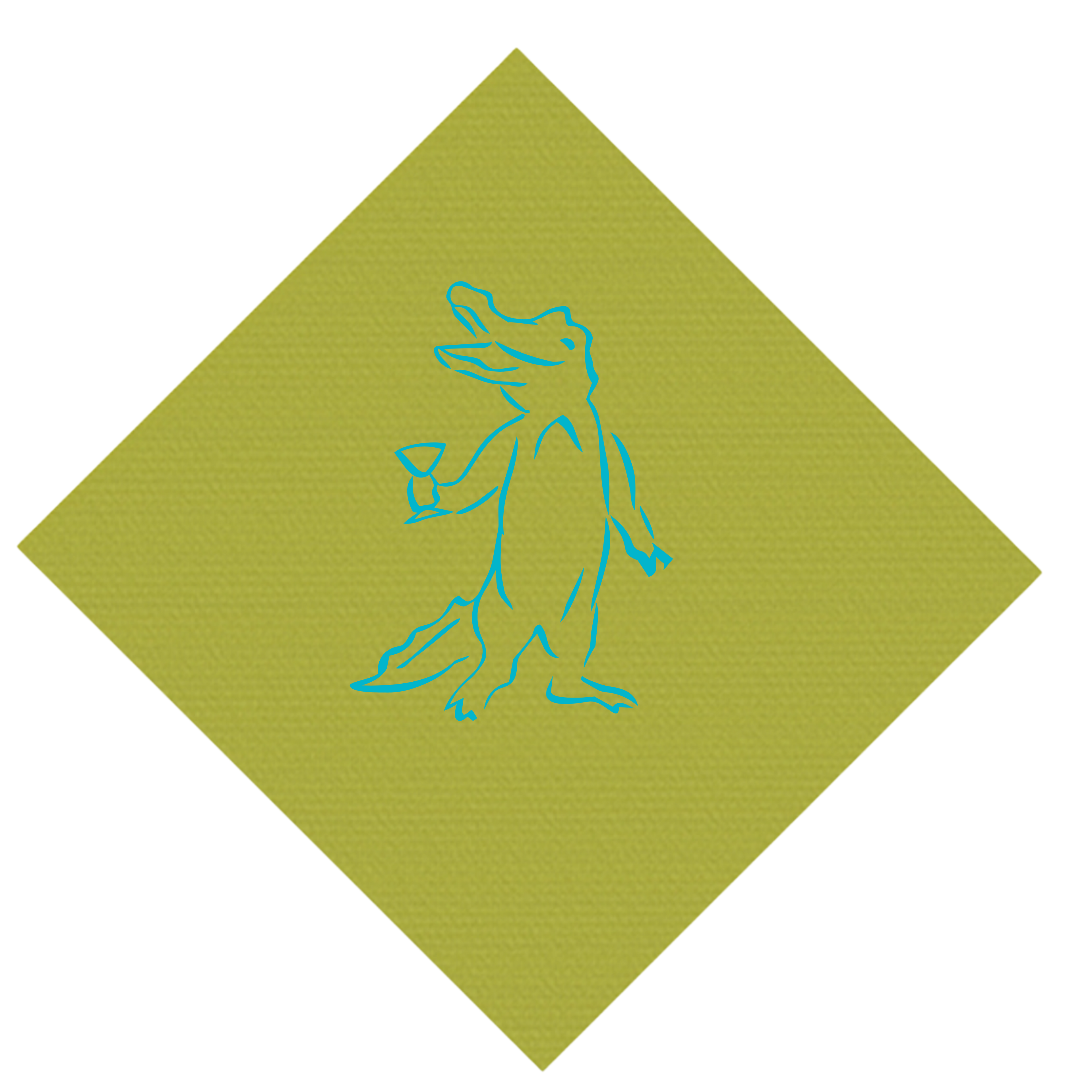 Gator Drinking Napkin