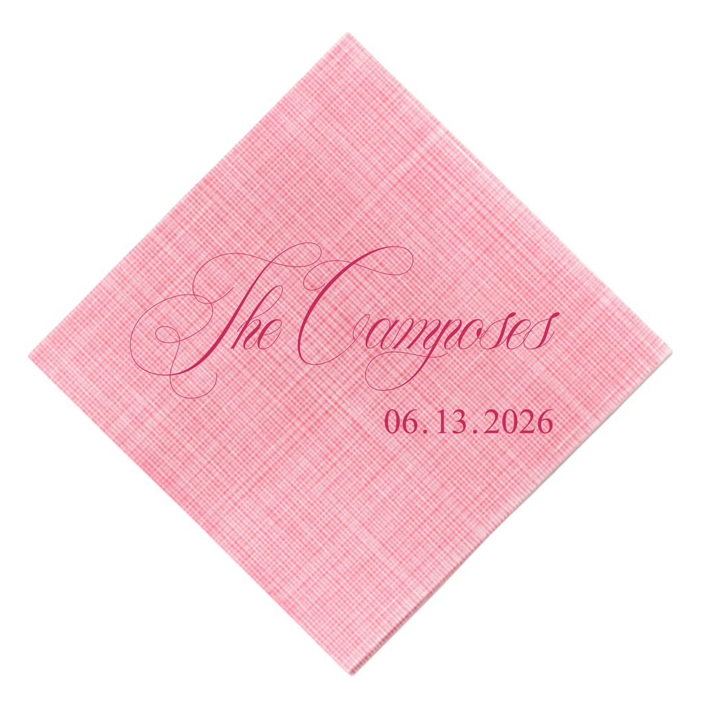 Last Name Script + Date Napkins