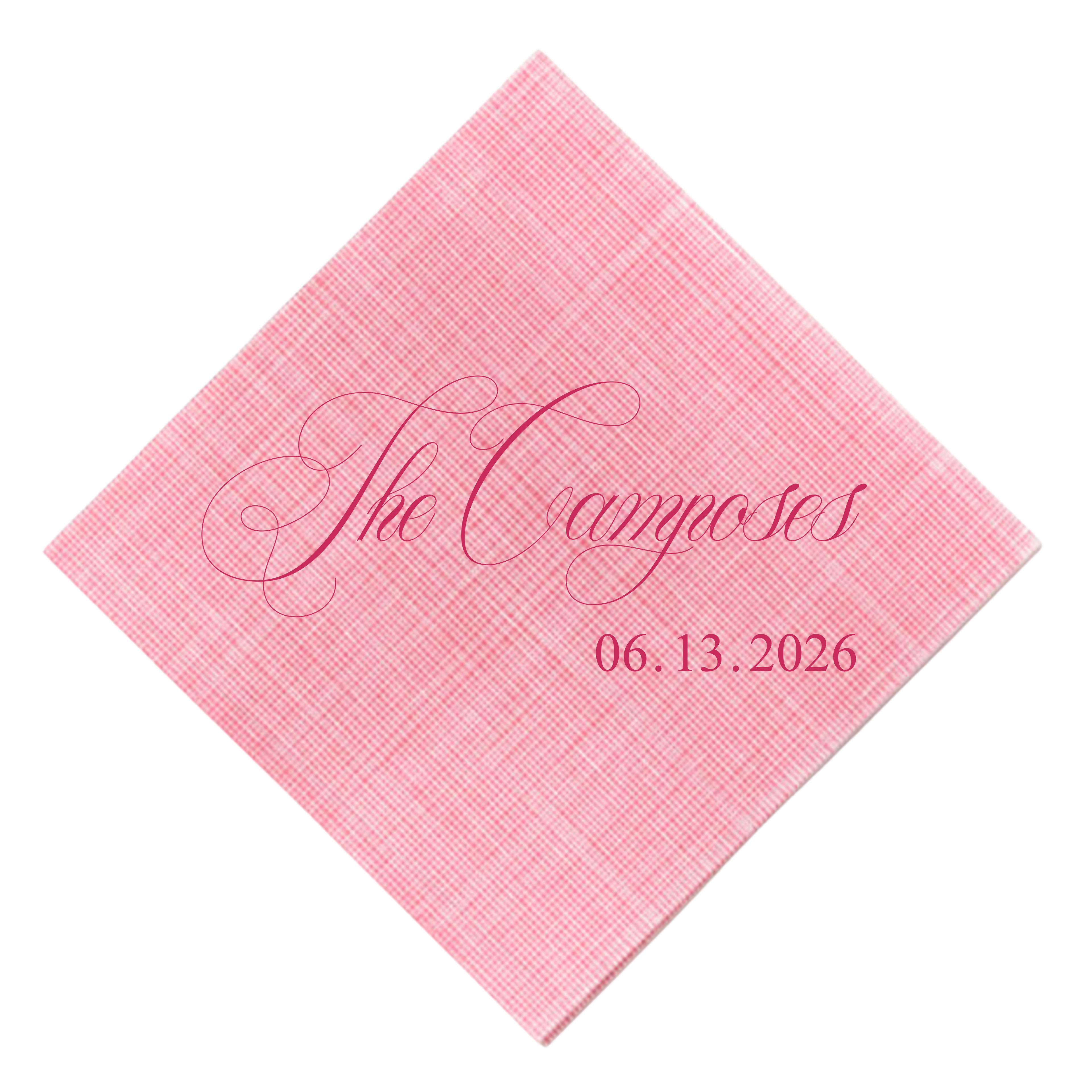 Last Name Script + Date Napkins