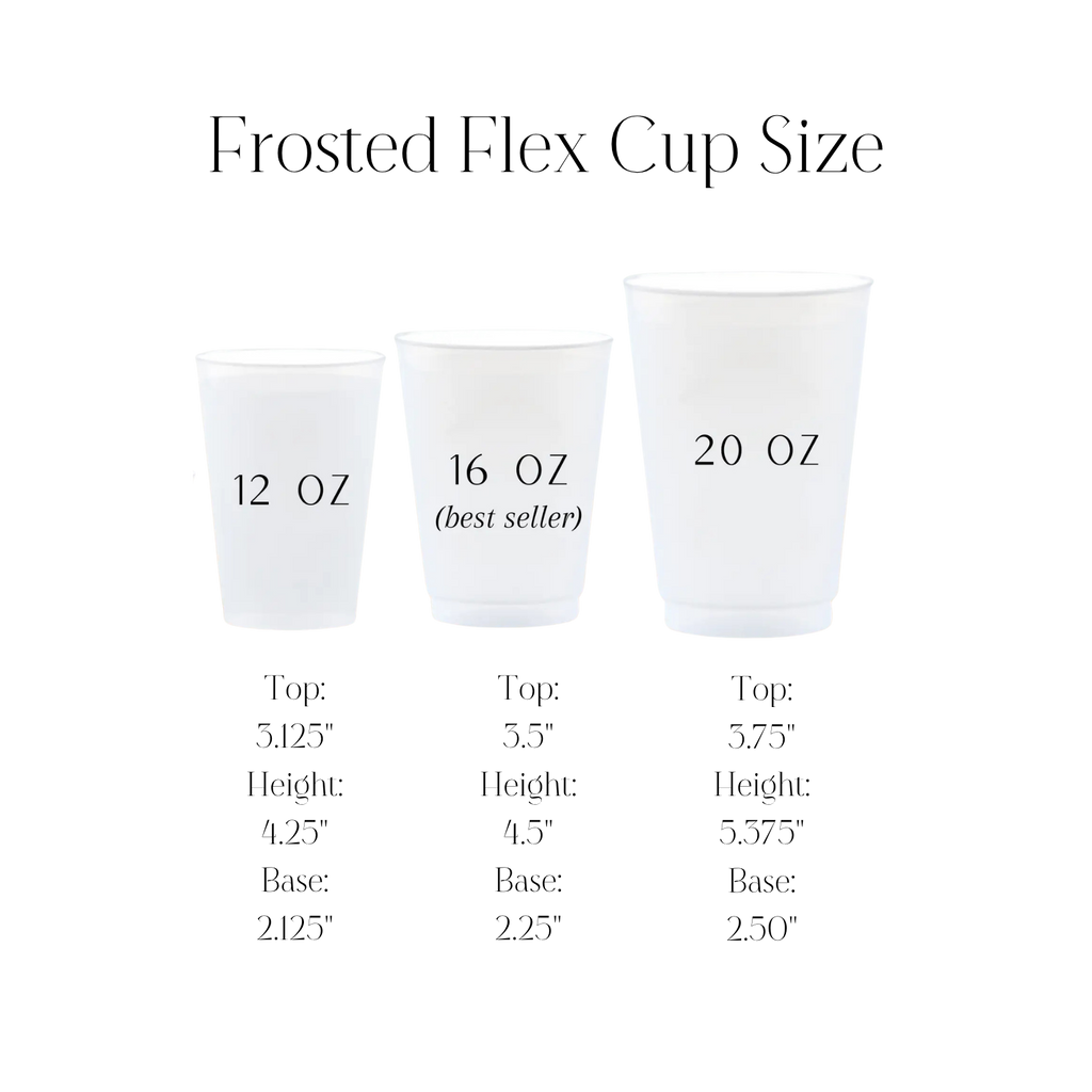 One Color Frosted Flex Cups