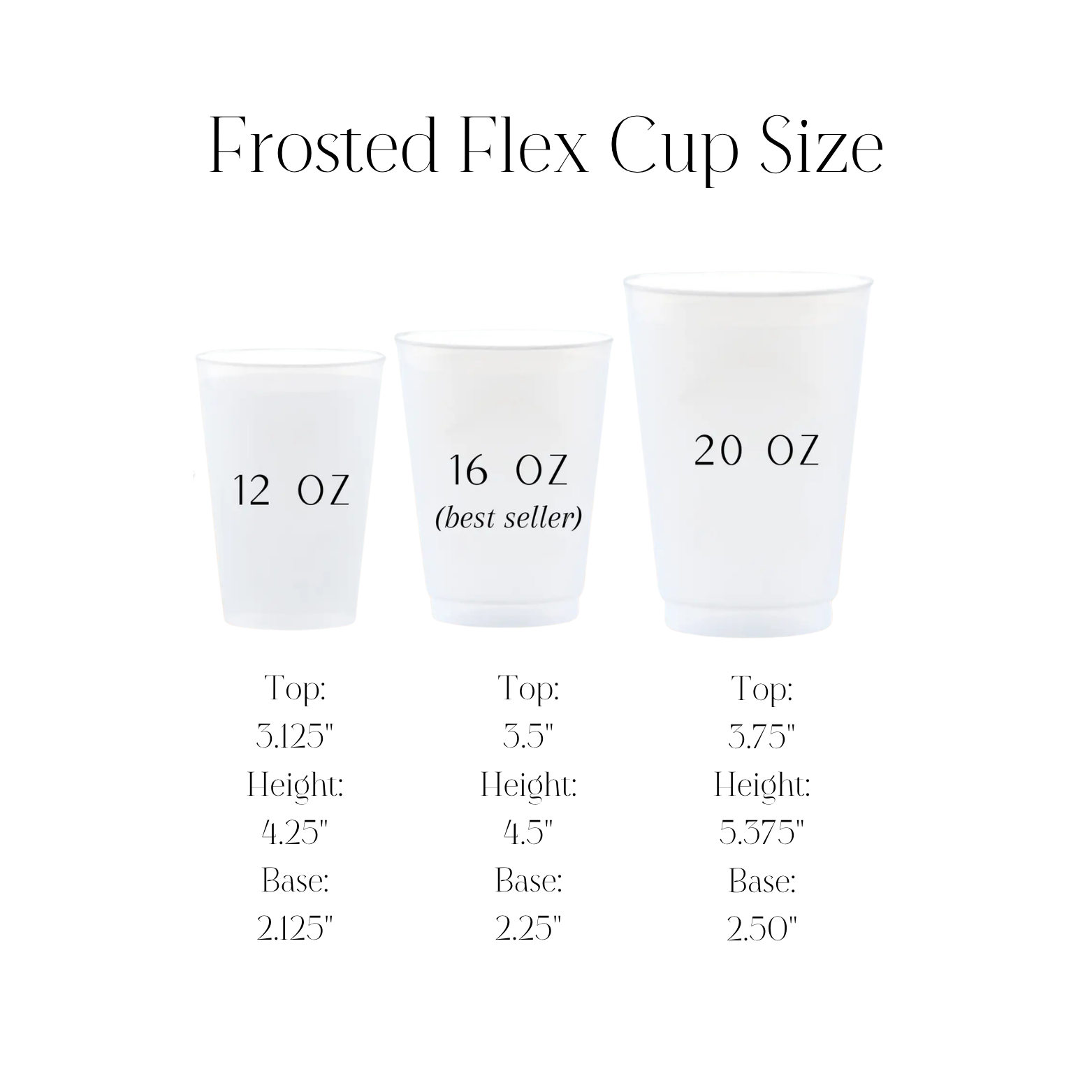 One Color Frosted Flex Cups
