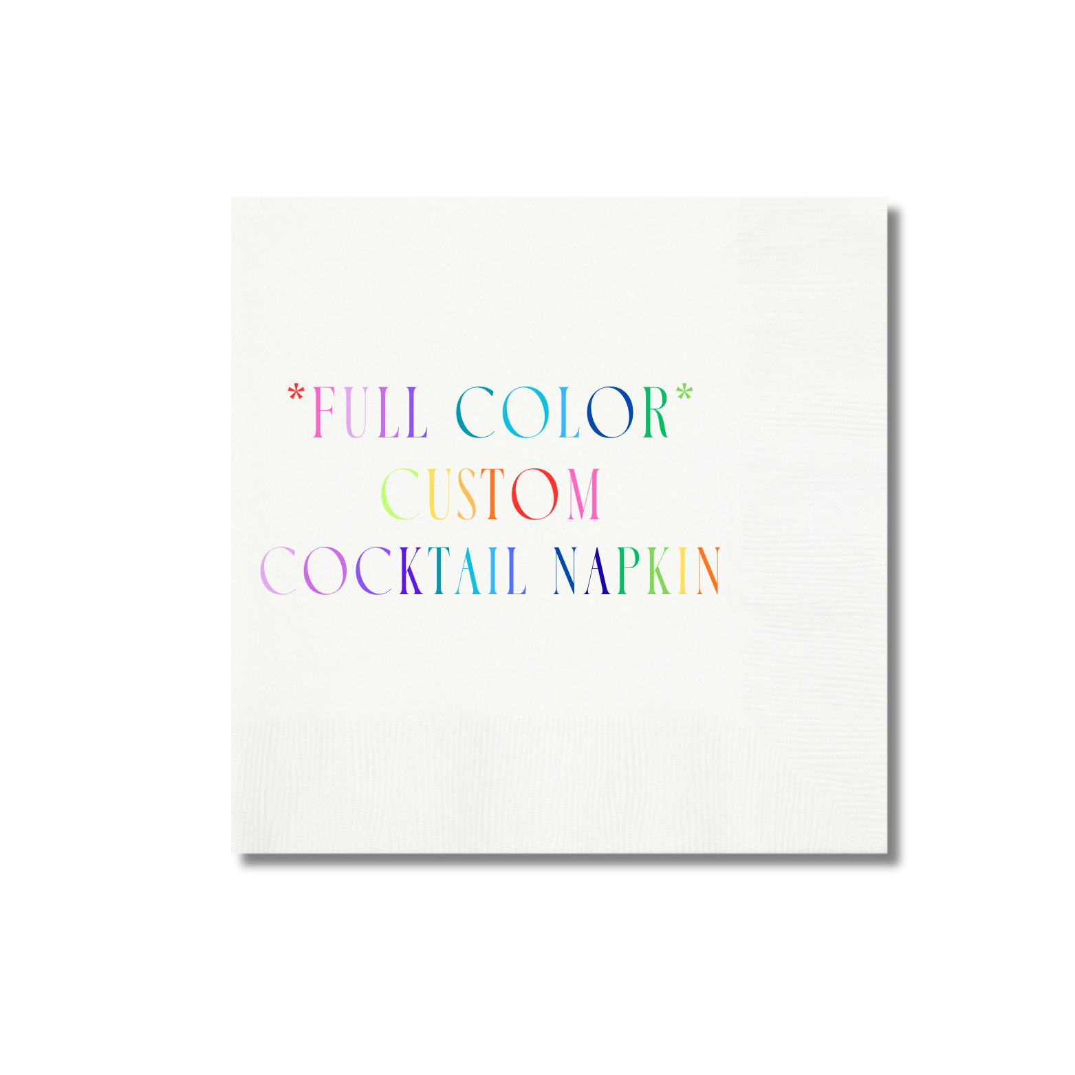 Full Color Cocktail Napkin